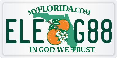 FL license plate ELEG88