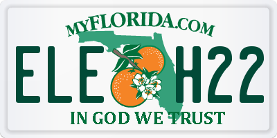 FL license plate ELEH22