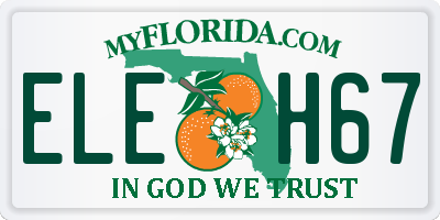 FL license plate ELEH67