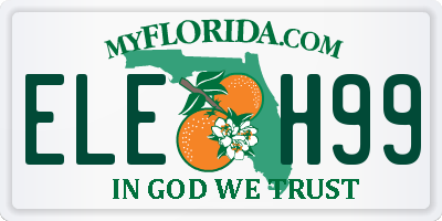FL license plate ELEH99