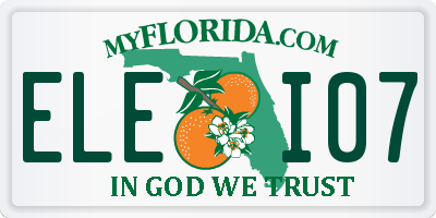 FL license plate ELEI07
