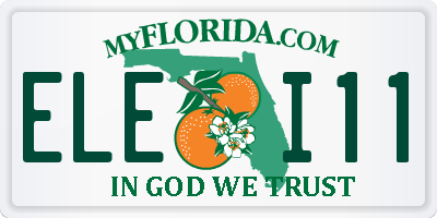 FL license plate ELEI11