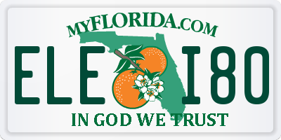 FL license plate ELEI80