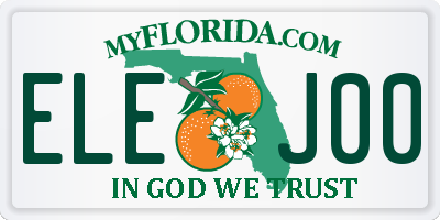 FL license plate ELEJ00