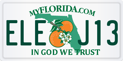 FL license plate ELEJ13
