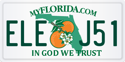 FL license plate ELEJ51
