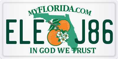 FL license plate ELEJ86