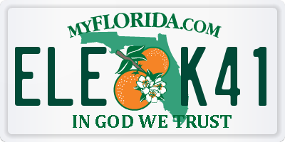 FL license plate ELEK41