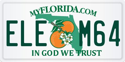 FL license plate ELEM64