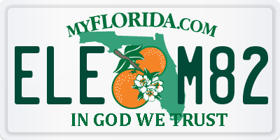 FL license plate ELEM82