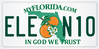 FL license plate ELEN10