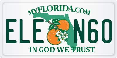 FL license plate ELEN60