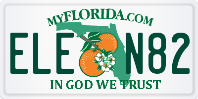 FL license plate ELEN82