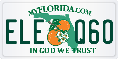 FL license plate ELEQ60