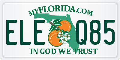 FL license plate ELEQ85