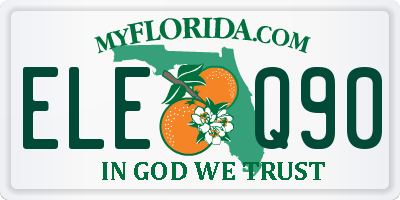 FL license plate ELEQ90