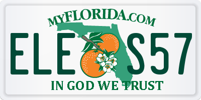 FL license plate ELES57