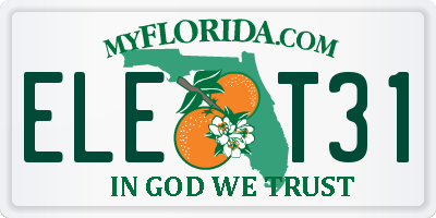 FL license plate ELET31