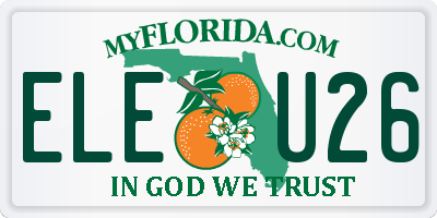FL license plate ELEU26