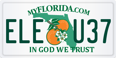 FL license plate ELEU37