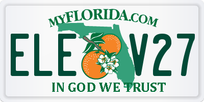 FL license plate ELEV27
