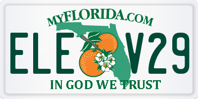 FL license plate ELEV29