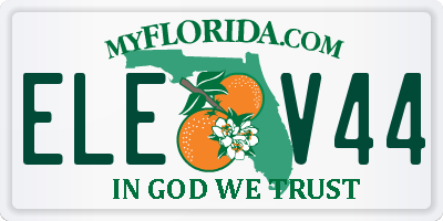 FL license plate ELEV44