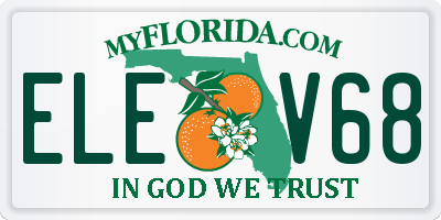 FL license plate ELEV68