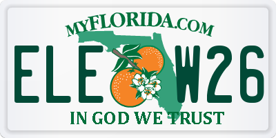 FL license plate ELEW26
