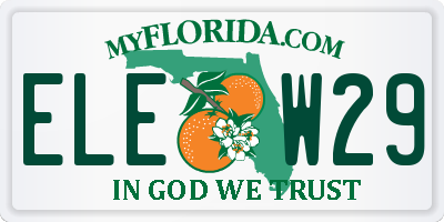 FL license plate ELEW29