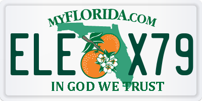 FL license plate ELEX79