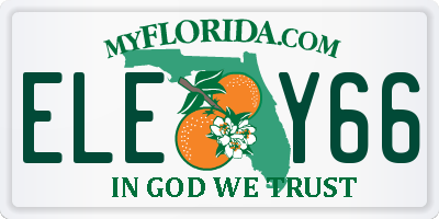 FL license plate ELEY66