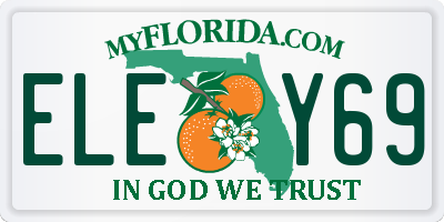 FL license plate ELEY69