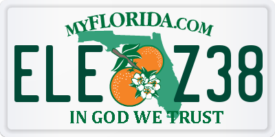 FL license plate ELEZ38