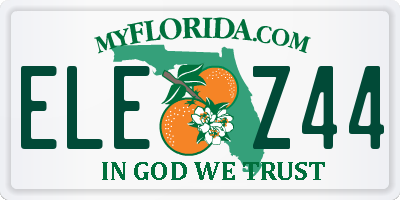 FL license plate ELEZ44