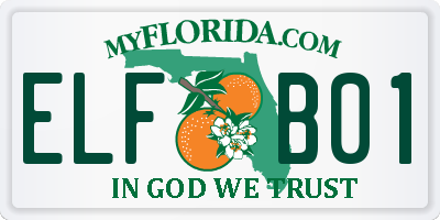 FL license plate ELFB01