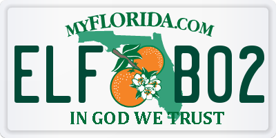 FL license plate ELFB02