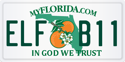 FL license plate ELFB11