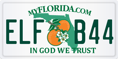 FL license plate ELFB44