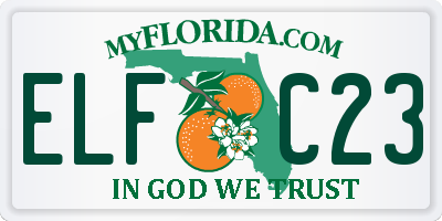 FL license plate ELFC23
