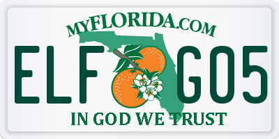FL license plate ELFG05