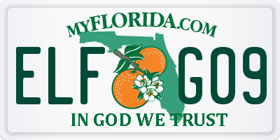 FL license plate ELFG09