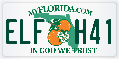 FL license plate ELFH41