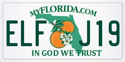 FL license plate ELFJ19
