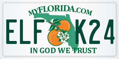 FL license plate ELFK24