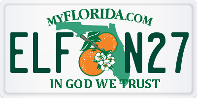 FL license plate ELFN27