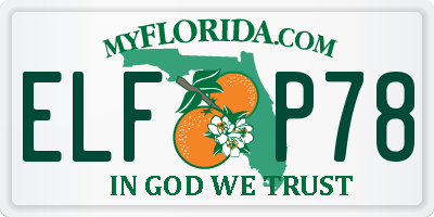 FL license plate ELFP78