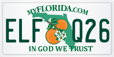FL license plate ELFQ26