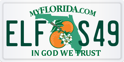 FL license plate ELFS49