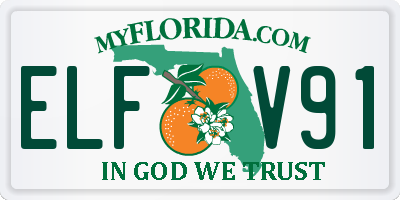 FL license plate ELFV91